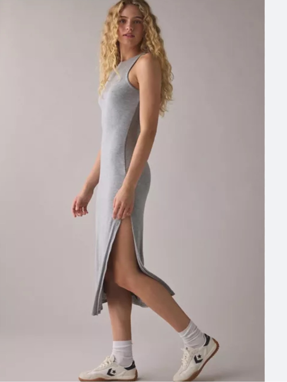 Urban Outfitters Tara Midi Tank Jersey Dress NEW